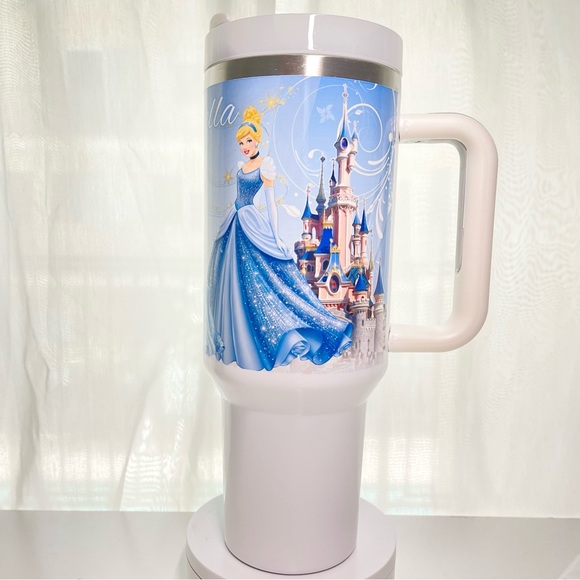 Custom 40oz Tumbler Disney Princess Cinderella Brand new double wall stainless t - Picture 3 of 14